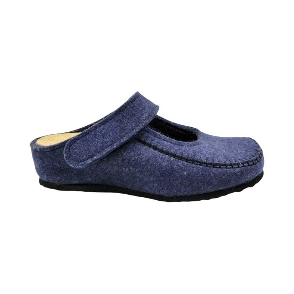 Haflinger Shoes - Haflinger Boiled Wool Mary Jane Clog Size 6